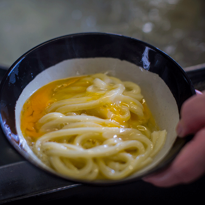 KAGAWA]Savor the harmony of hot udon noodles and raw egg|YAMAGOE